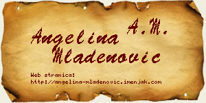 Angelina Mladenović vizit kartica